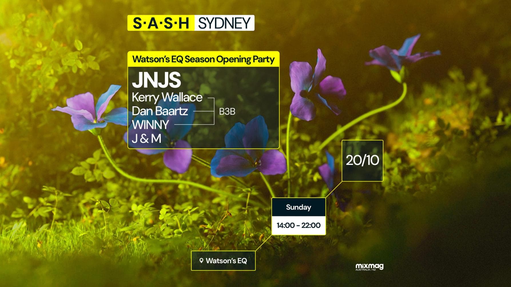 ★ S.A.S.H By Day ★ Season Opening Party ★ JNJS ★ Sunday 20th October ★