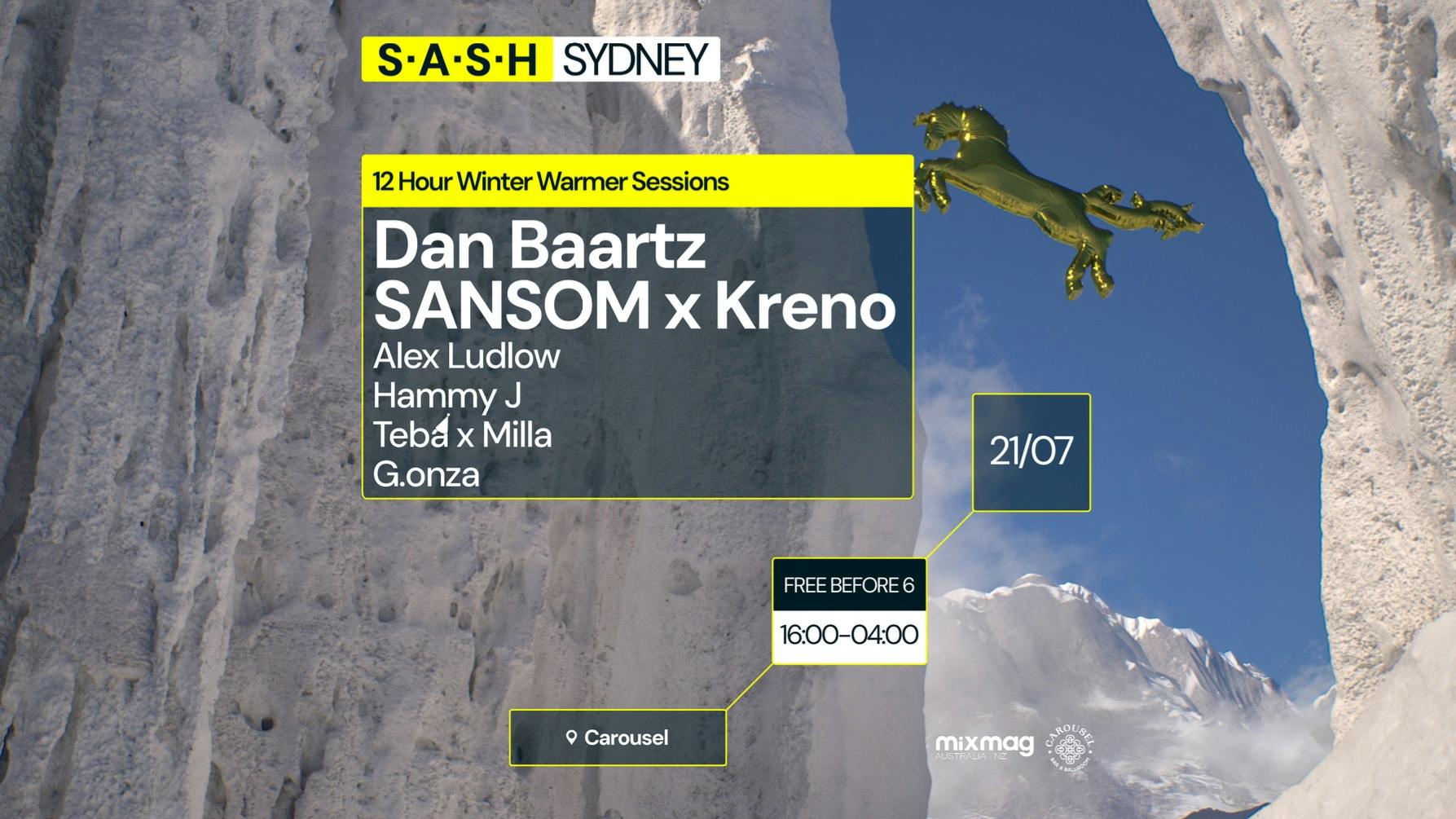 ★ S.A.S.H Sydney ★ Winter Warmer Sessions ★ Dan Baartz & SANSOM x Kreno ★ Sun 21st July ★