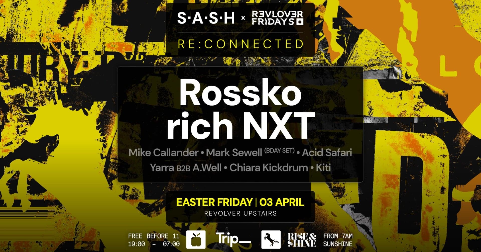 ★ S.A.S.H Melbourne x Revolver ★ rich NXT & Rossko ★ Fri 3rd April ★
