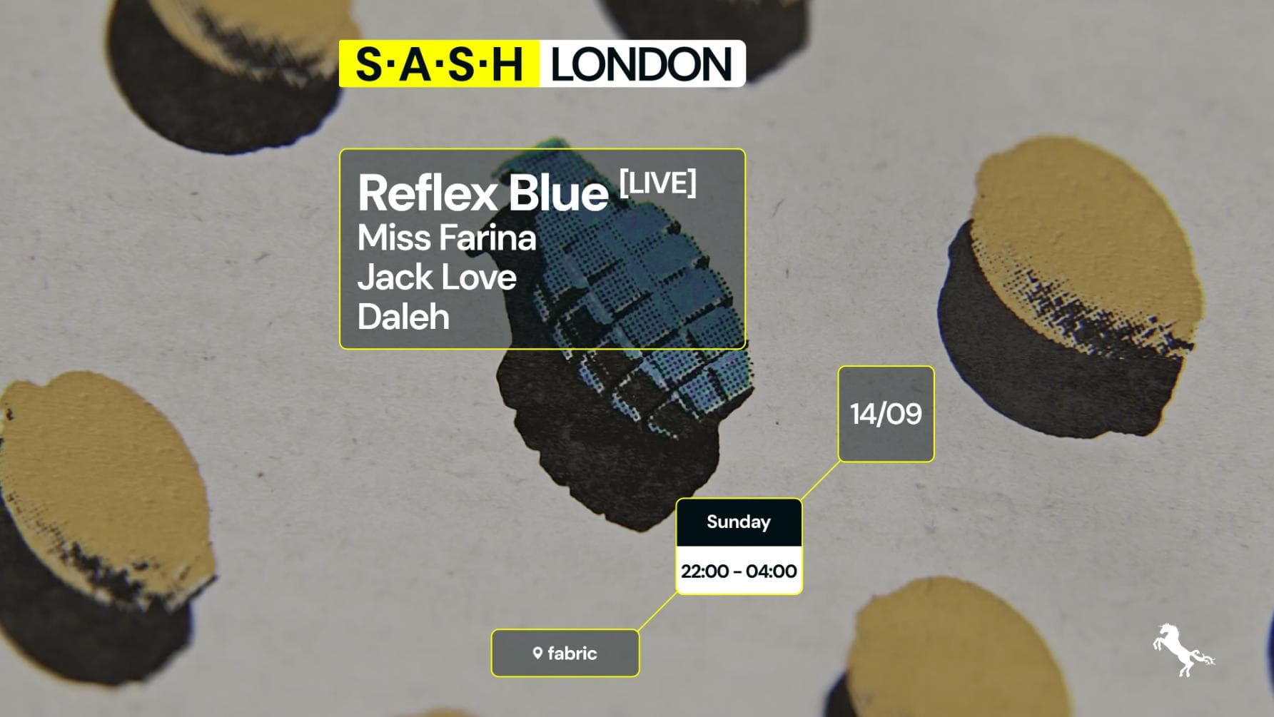 S.A.S.H London - fabric w/ Reflex Blue (LIVE)