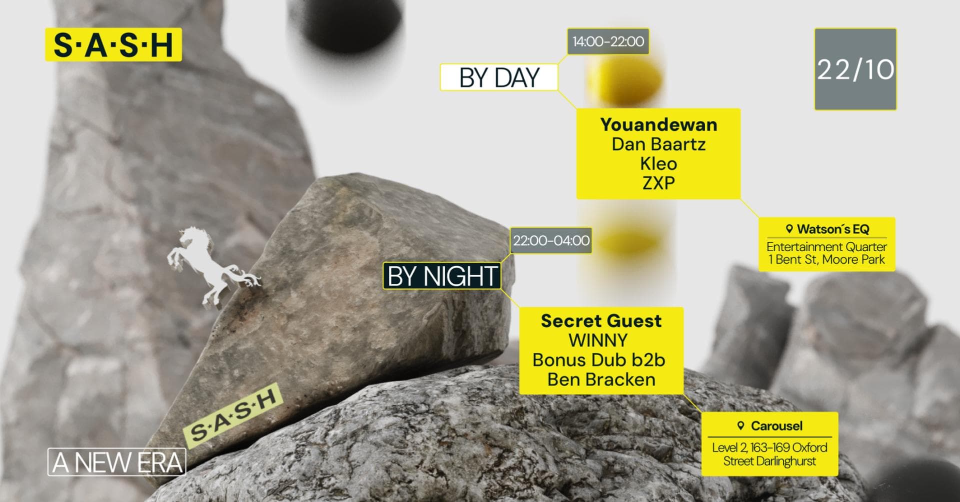 ★ S.A.S.H by Day & Night ★ Youandewan ★ Secret Guest ★ 22nd October ★