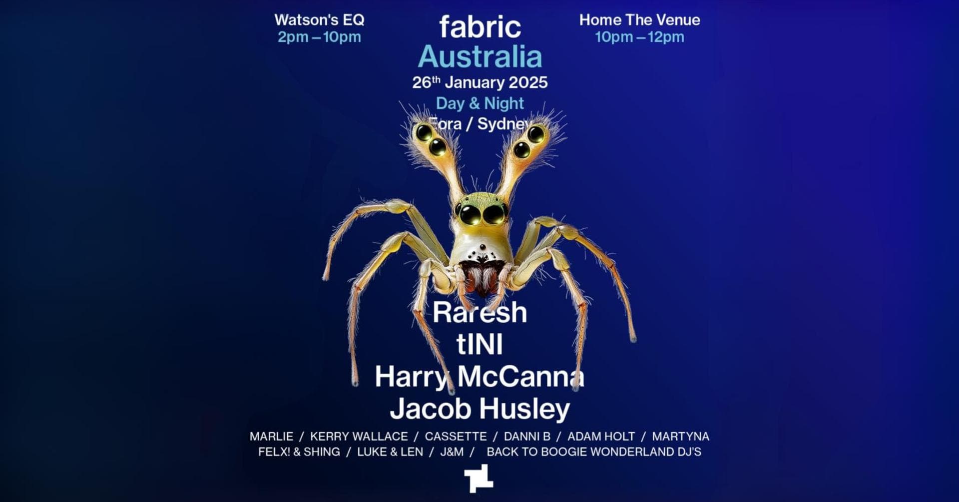 ★ S.A.S.H Sydney pres. fabric ★ Sunday January 26th ★ Raresh, tINI, Harry McCanna & more. ★