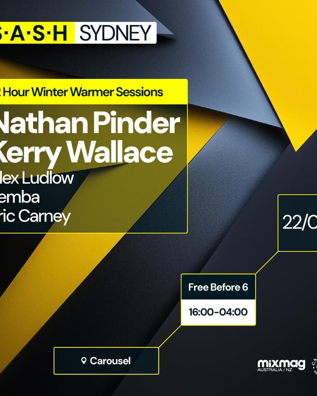 ★ S.A.S.H Sydney ★ Winter Warmer Sessions ★ Nathan Pinder & Kerry Wallace ★ Sunday 22nd September ★