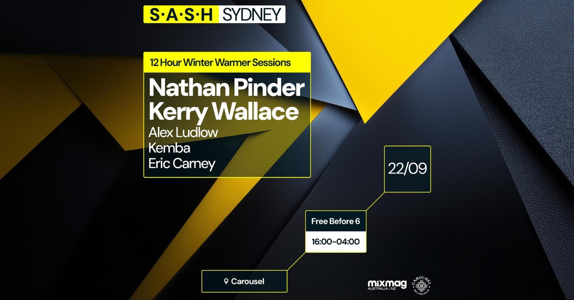 ★ S.A.S.H Sydney ★ Winter Warmer Sessions ★ Nathan Pinder & Kerry Wallace ★ Sunday 22nd September ★