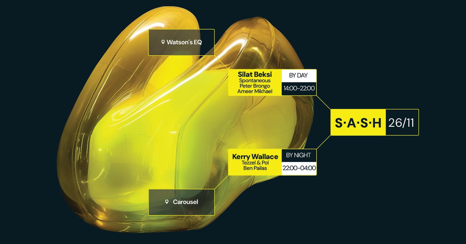 ★ S.A.S.H by Day & Night ★ Silat Beksi ★ Kerry Wallace ★ Sunday 26th November ★