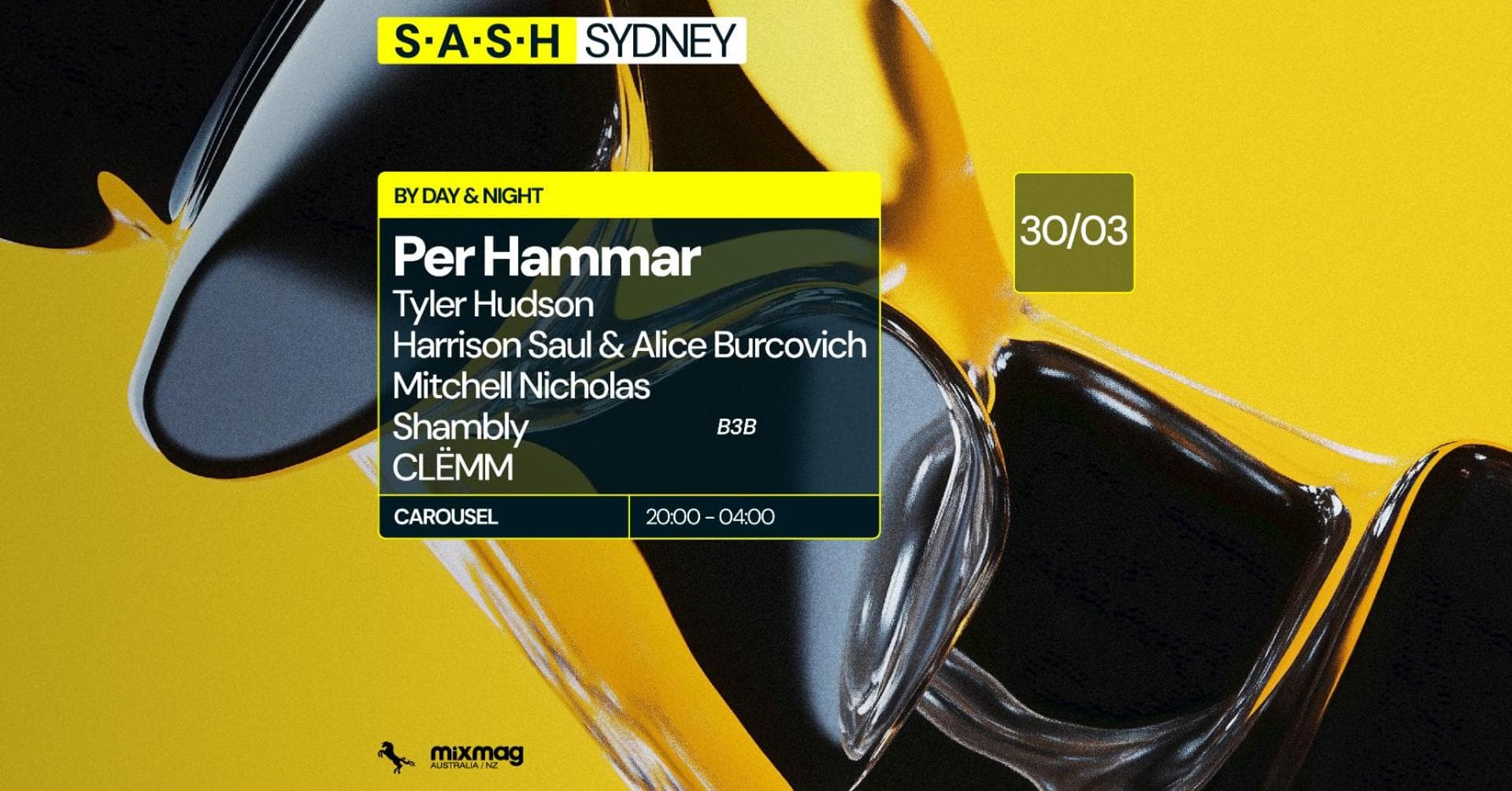 ★ S.A.S.H Sydney ★ Per Hammar ★ Sunday March 30th ★