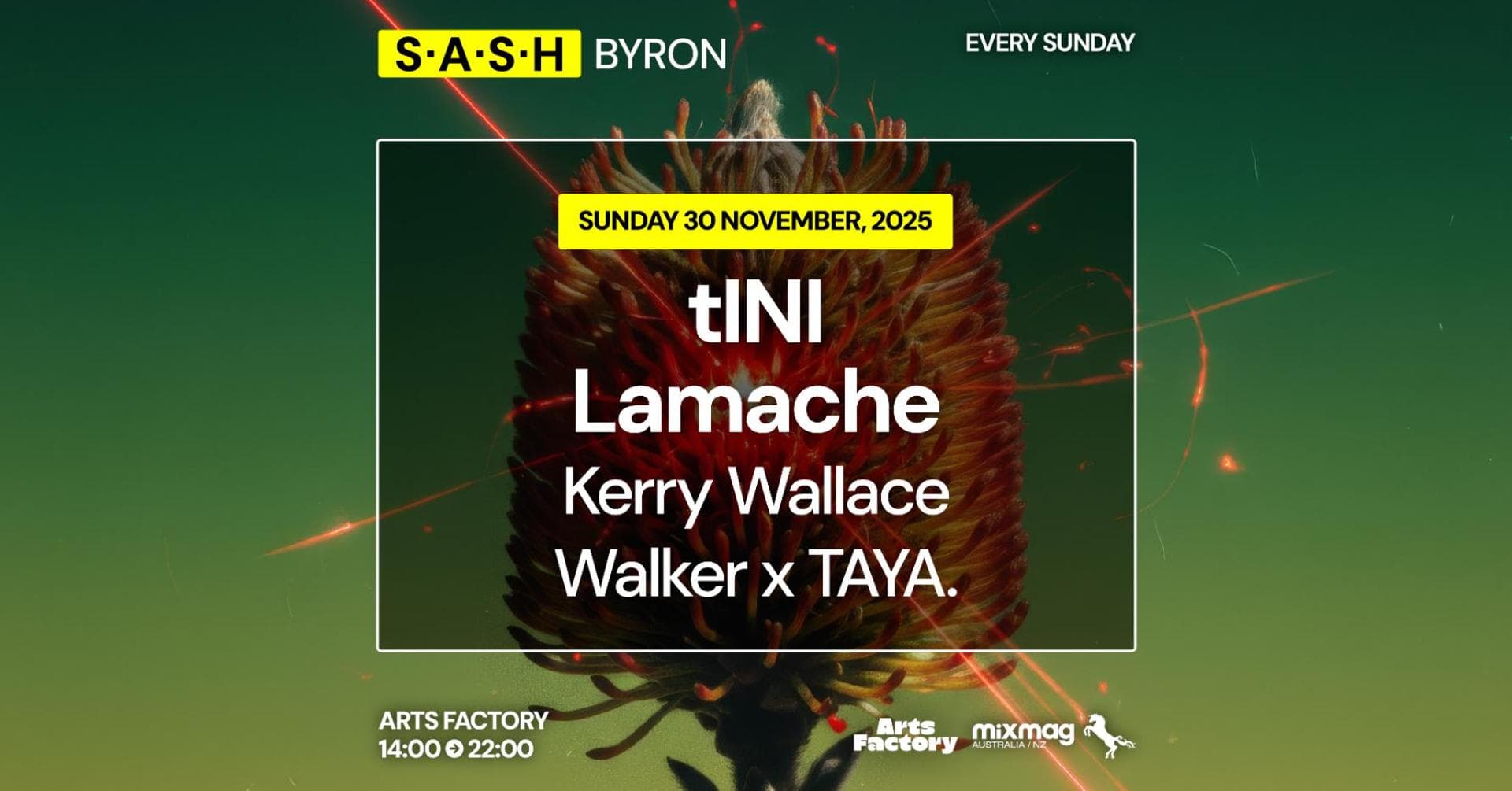 ★ S.A.S.H Byron ★ tINI ★ Lamache ★ Sunday 30th November ★