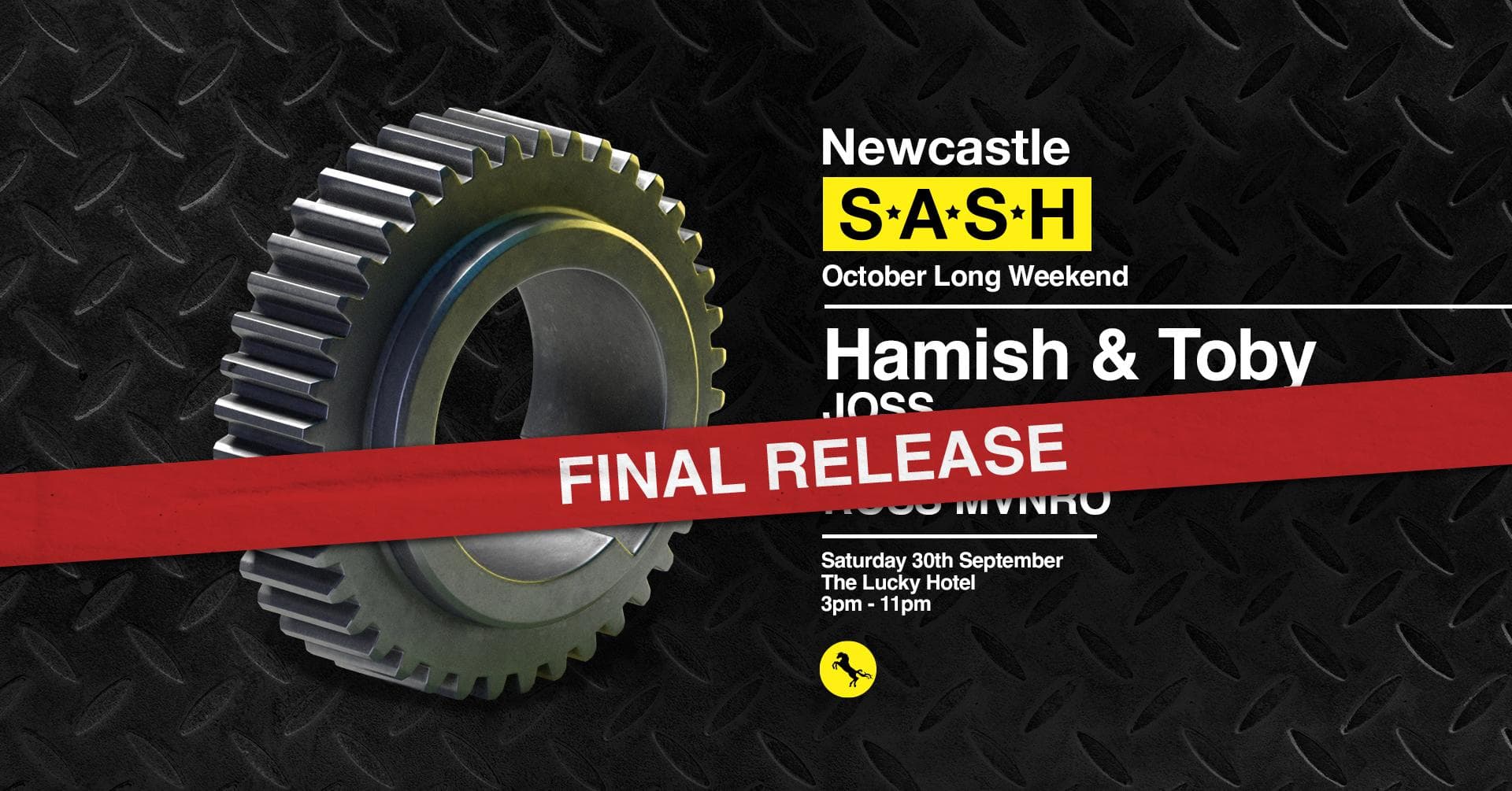 ★ S.A.S.H Newcastle ★ Hamish & Toby ★ 30th September ★