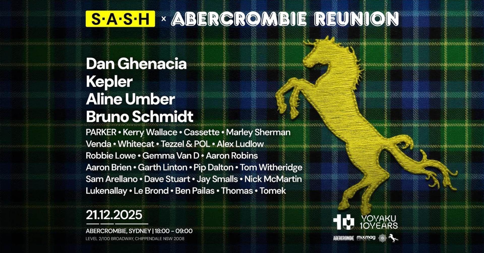★ S.A.S.H x The Abercrombie Reunion ★ 10 Years of Yoyaku ★ Sun 21st Dec ★