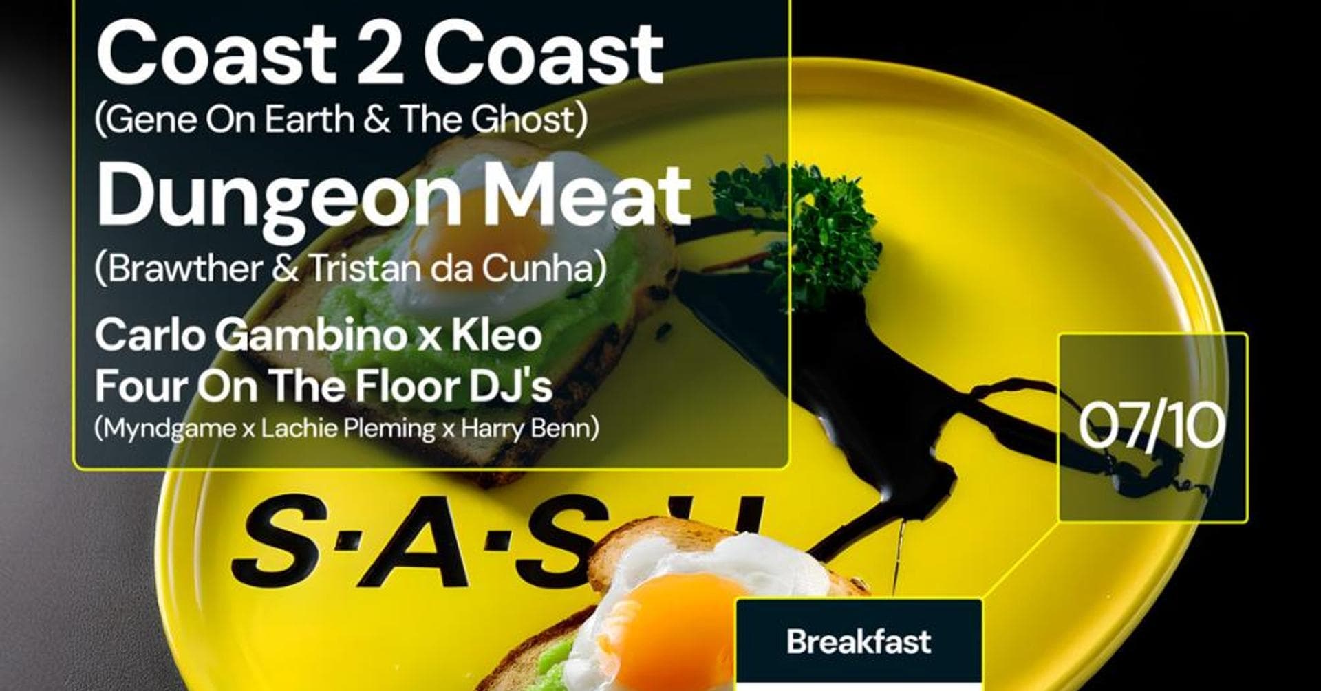 ★ S.A.S.H Breakfast October Long Weekend ★ Monday October 7th ★