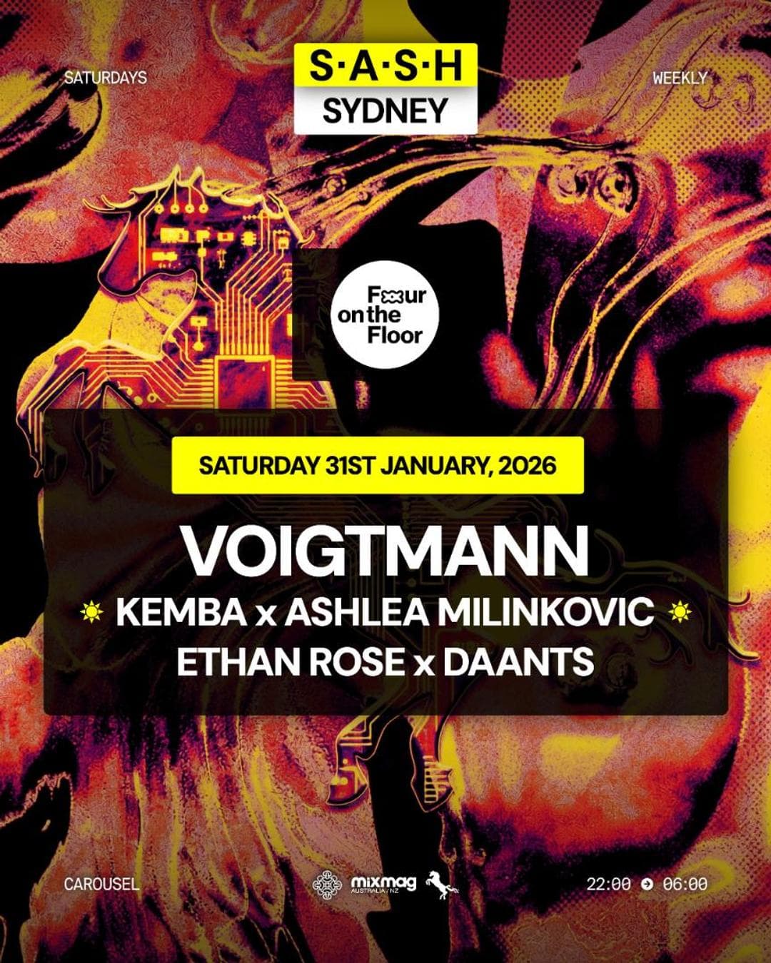 ★ S.A.S.H Sydney ★ Voigtmann ★ Saturday 31st January ★