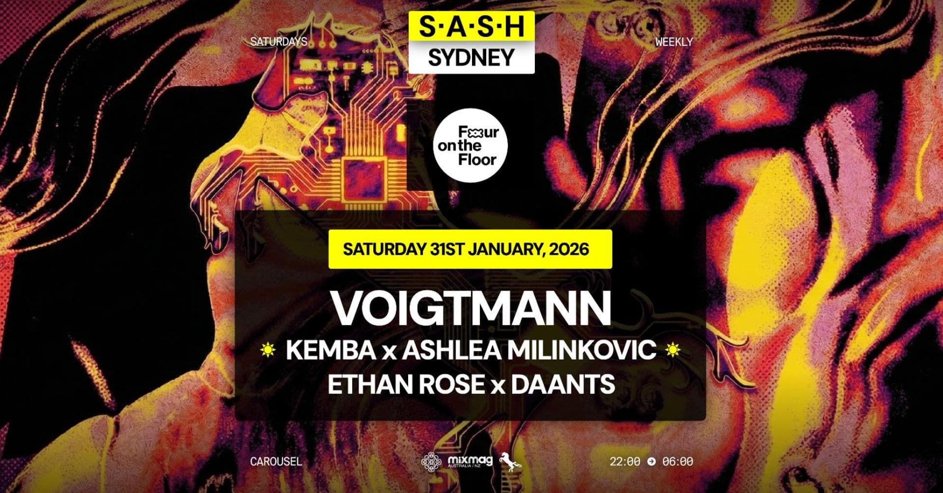 ★ S.A.S.H Sydney ★ Voigtmann ★ Saturday 31st January ★