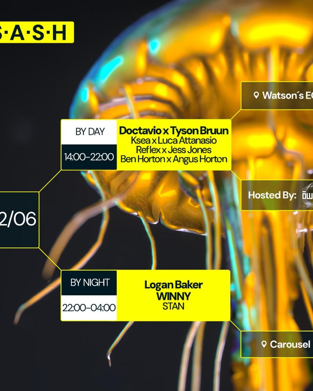 ★ S.A.S.H By Day & Night ★ DWAAL Showcase ★ Logan Baker & WINNY ★ Sunday June 2 ★