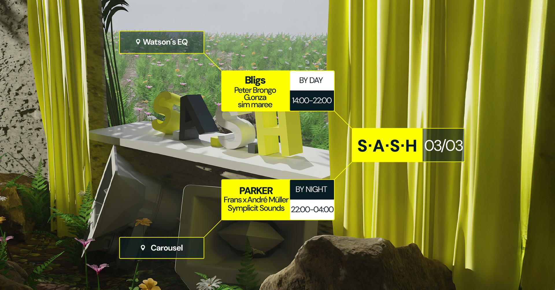 ★ S.A.S.H by Day & Night ★ Bligs ★ PARKER ★ Sunday 3rd March ★