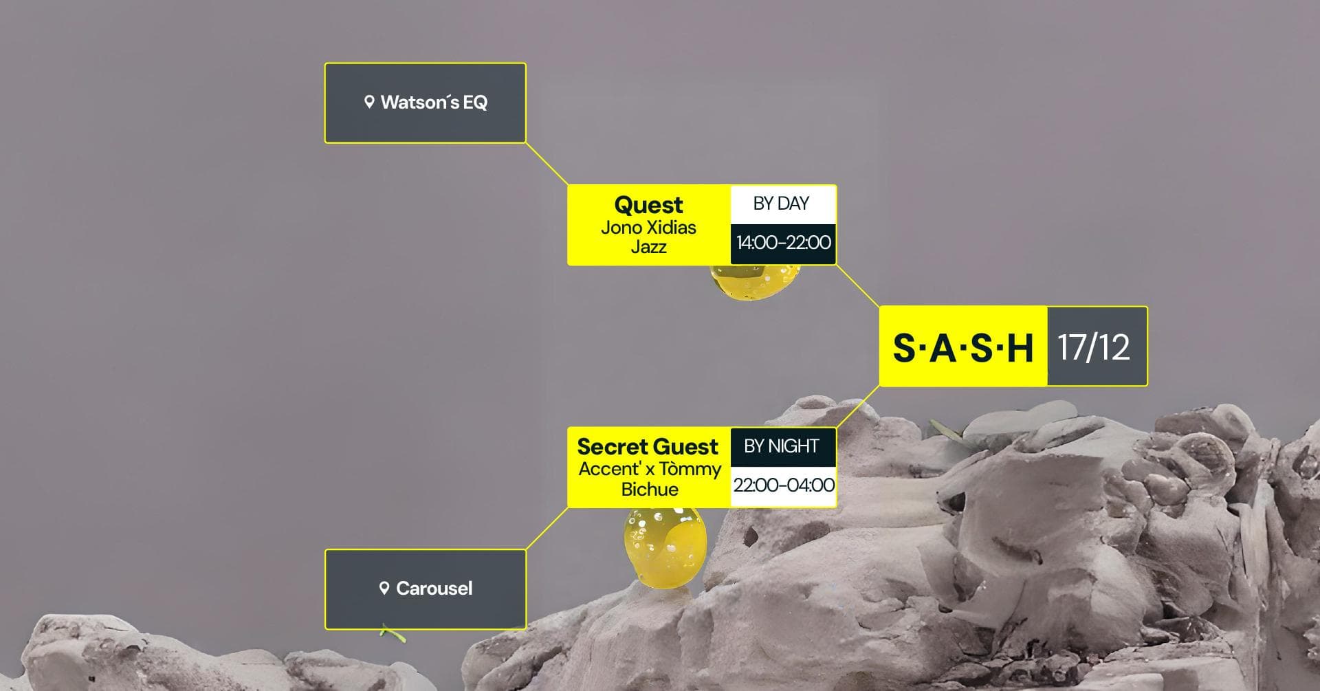 ★ S.A.S.H by Day & Night ★ Quest ★ Secret Guest ★ Sunday 17th December ★