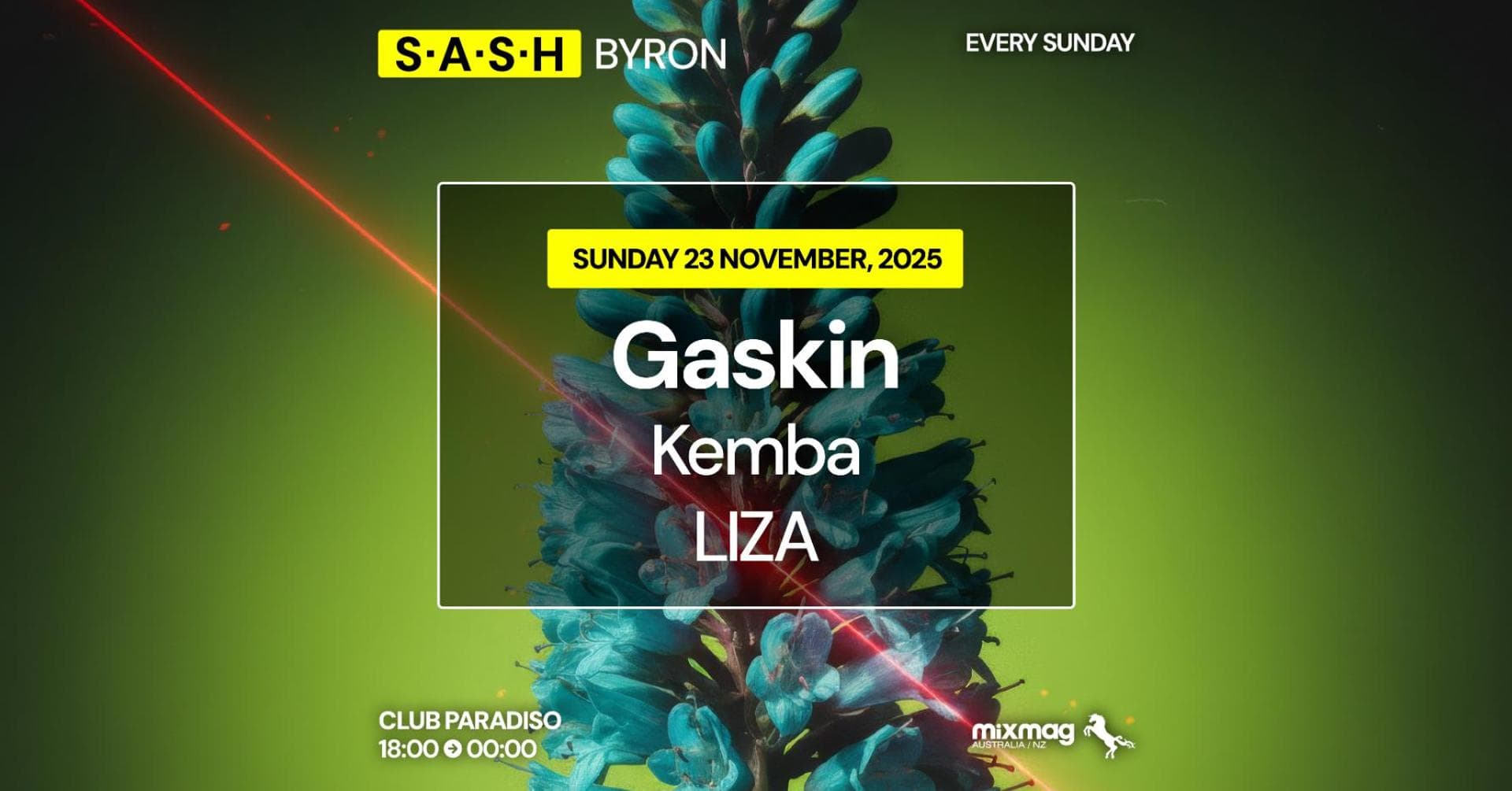 ★ S.A.S.H Byron ★ Gaskin ★ Sunday 23rd November ★