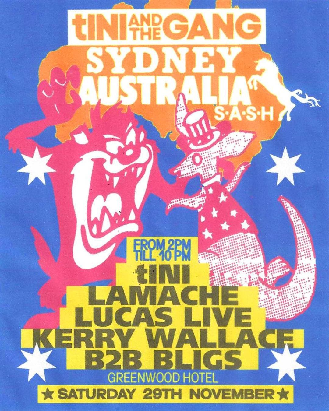 ★ S.A.S.H Presents ★ tINI & The Gang ★ Greenwood Hotel ★ Saturday 29th November ★