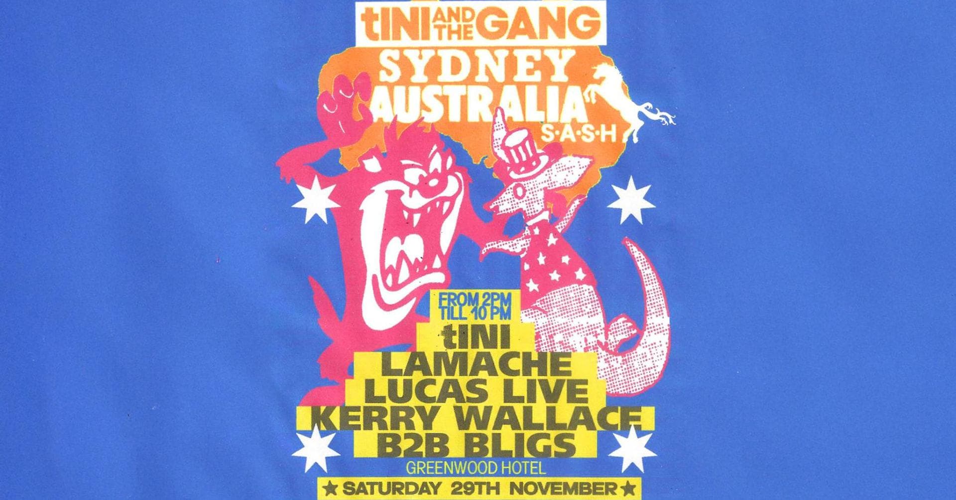 ★ S.A.S.H Presents ★ tINI & The Gang ★ Greenwood Hotel ★ Saturday 29th November ★