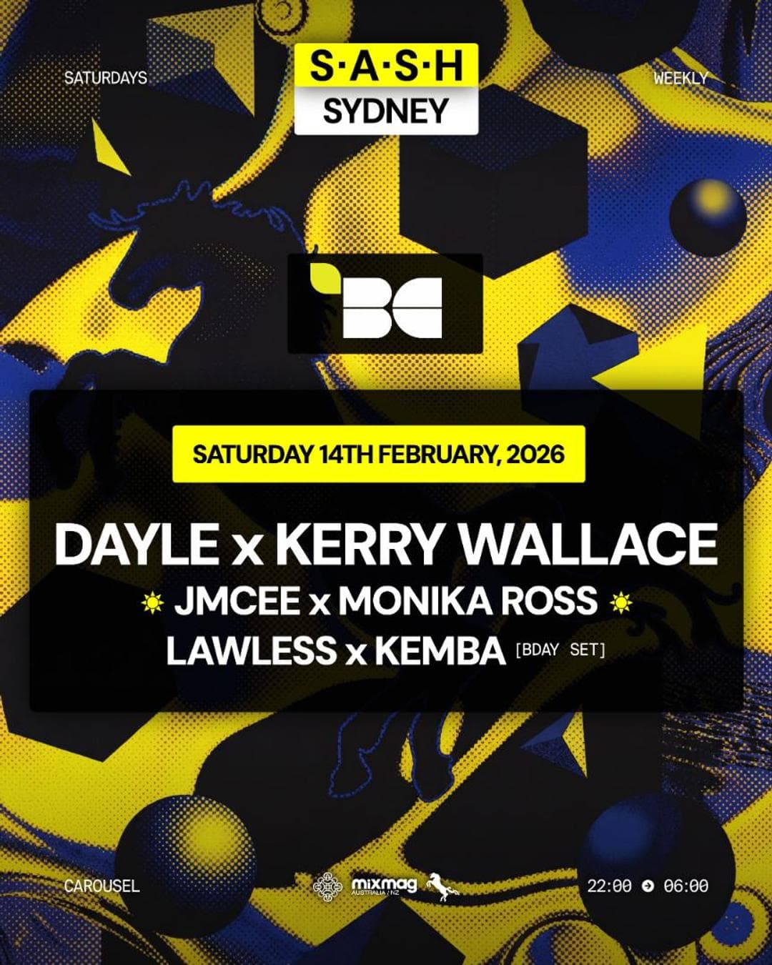 ★ S.A.S.H Sydney x The Breakfast Club ★ Saturday 14th February ★