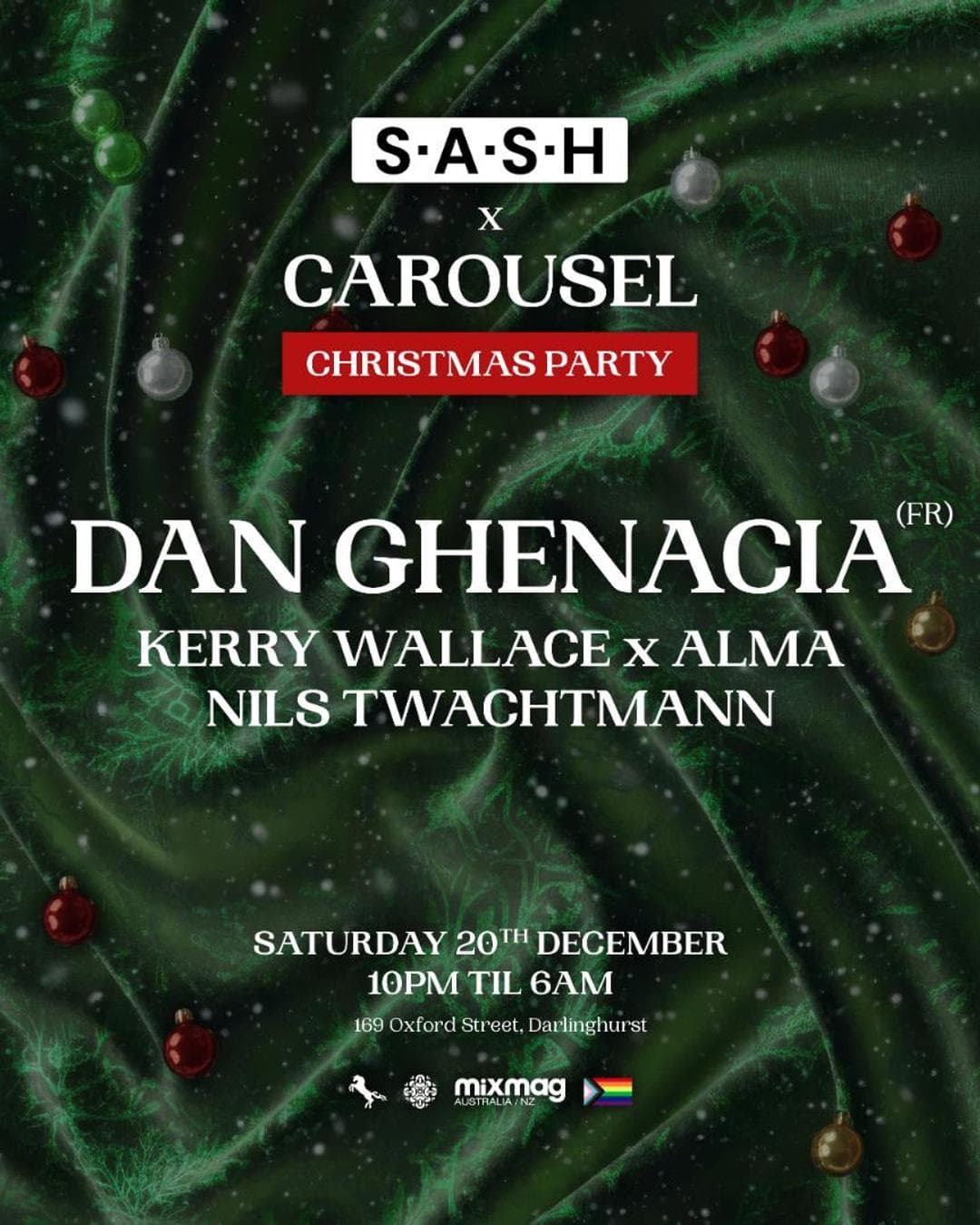 ★ S.A.S.H Sydney & Carousel Christmas Party ★ Dan Ghenacia ★ Saturday 20th December ★