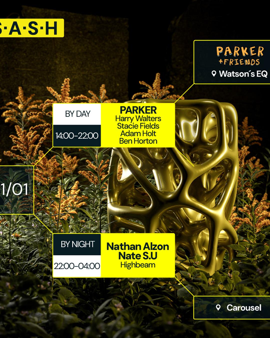 ★ S.A.S.H by Day & Night ★ PARKER & Friends ★ Nathan Alzon ★ 21st January ★