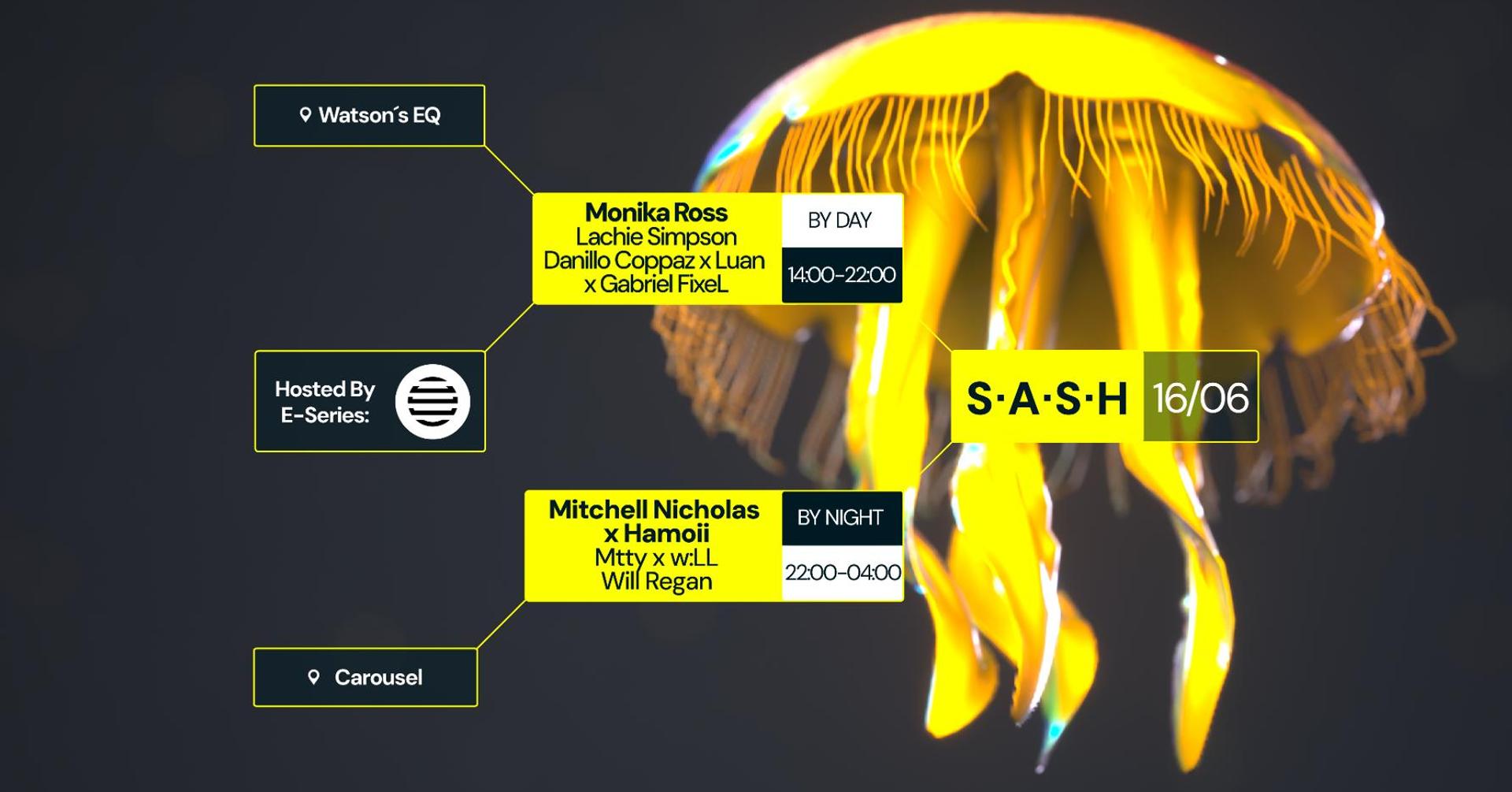 ★ S.A.S.H By Day & Night ★ E-Series ★ Mitchell Nicholas & Hamoii ★ Sun June 16 ★