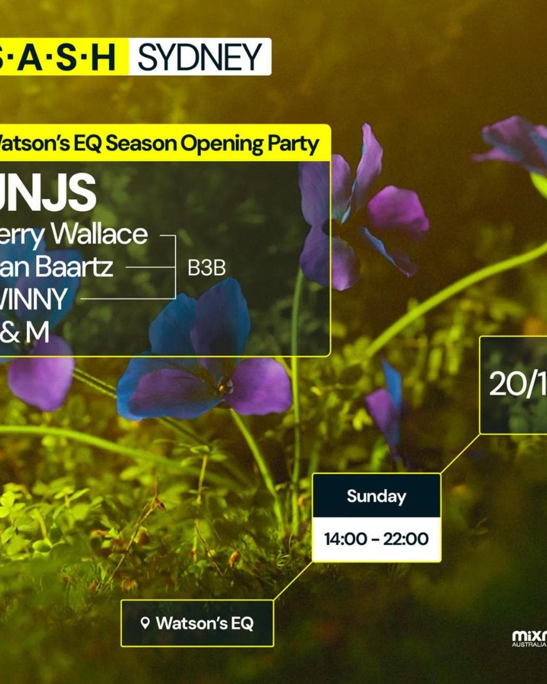 ★ S.A.S.H By Day ★ Season Opening Party ★ JNJS ★ Sunday 20th October ★