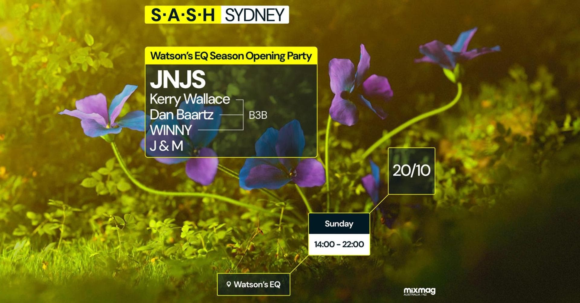★ S.A.S.H By Day ★ Season Opening Party ★ JNJS ★ Sunday 20th October ★
