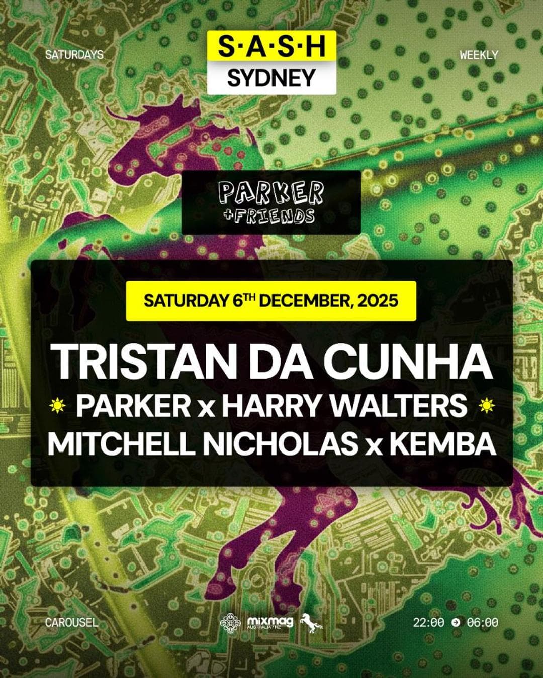 ★ S.A.S.H Sydney ★ Tristan Da Cunha ★ Saturday 6th December ★