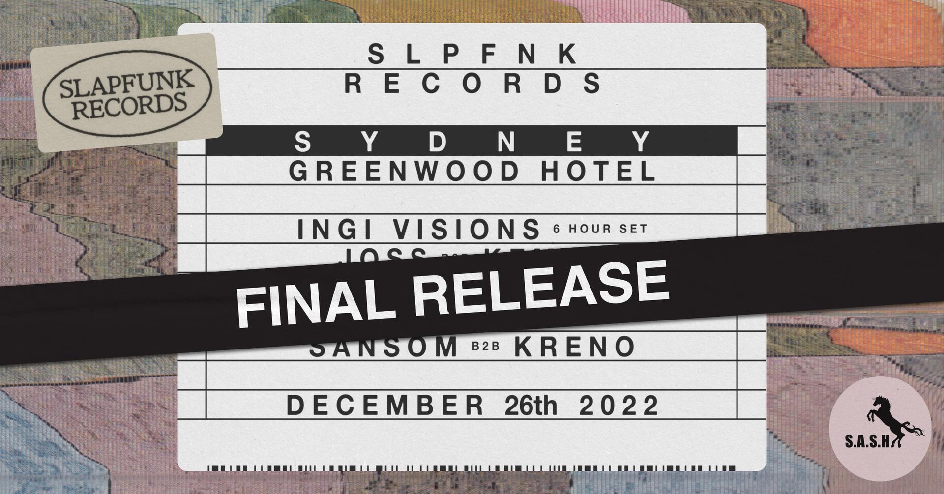 ★ S.A.S.H Presents SlapFunk Ingi Visions 6 Hour Set Boxing Day ★