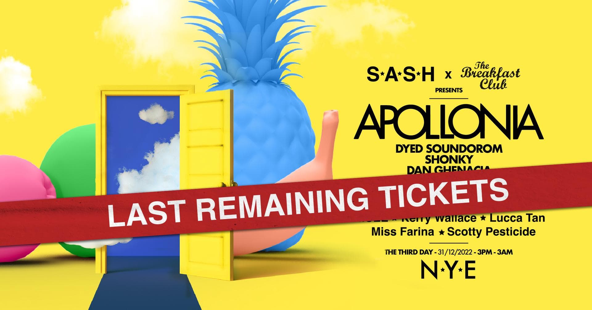 ★ S.A.S.H Melbourne x Breakfast Club ★ NYE 2022 ★ APOLLONIA ★