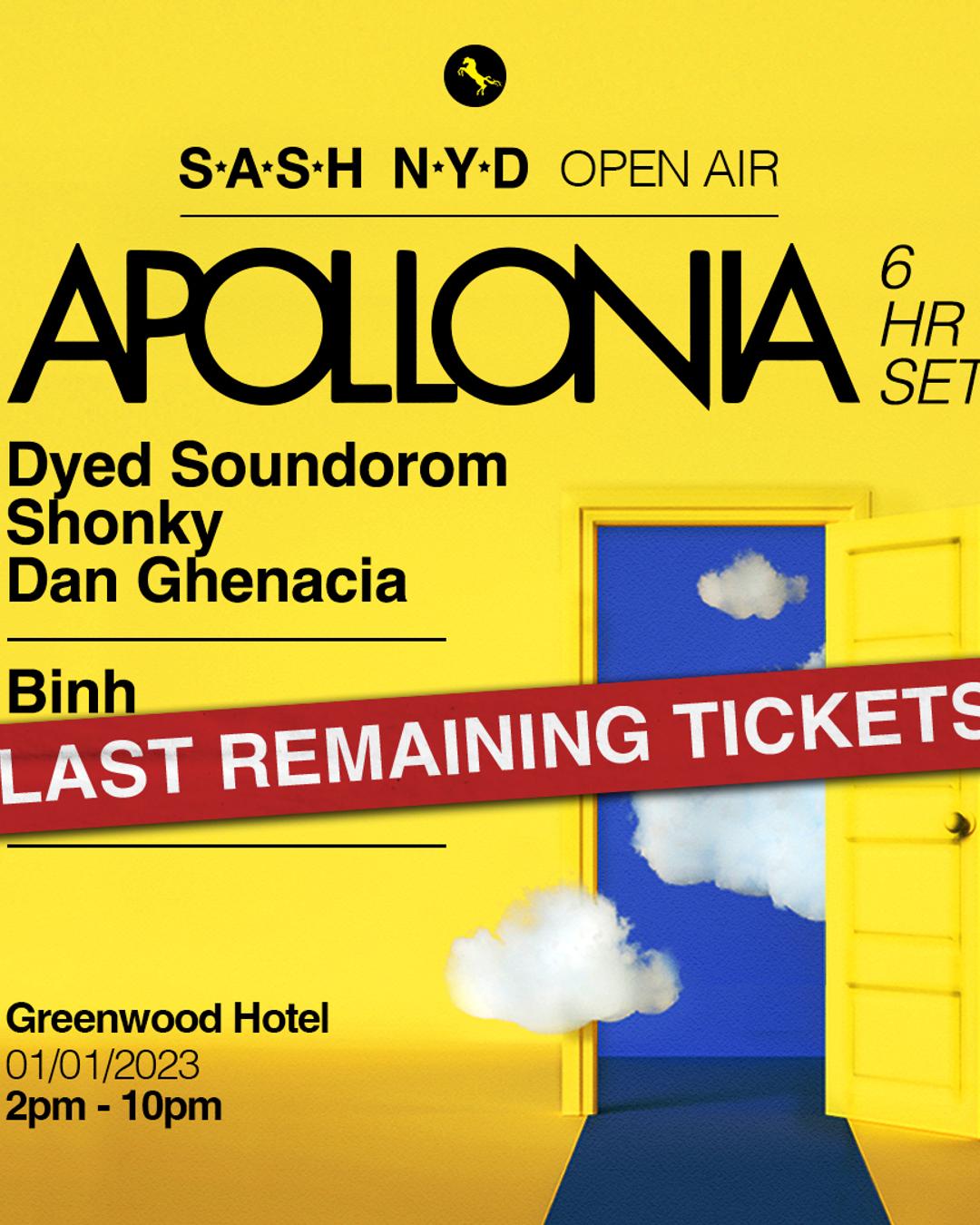 ★ S.A.S.H NYD OPEN AIR 2023 ★ APOLLONIA ★ 6 Hour Set ★ Binh ★