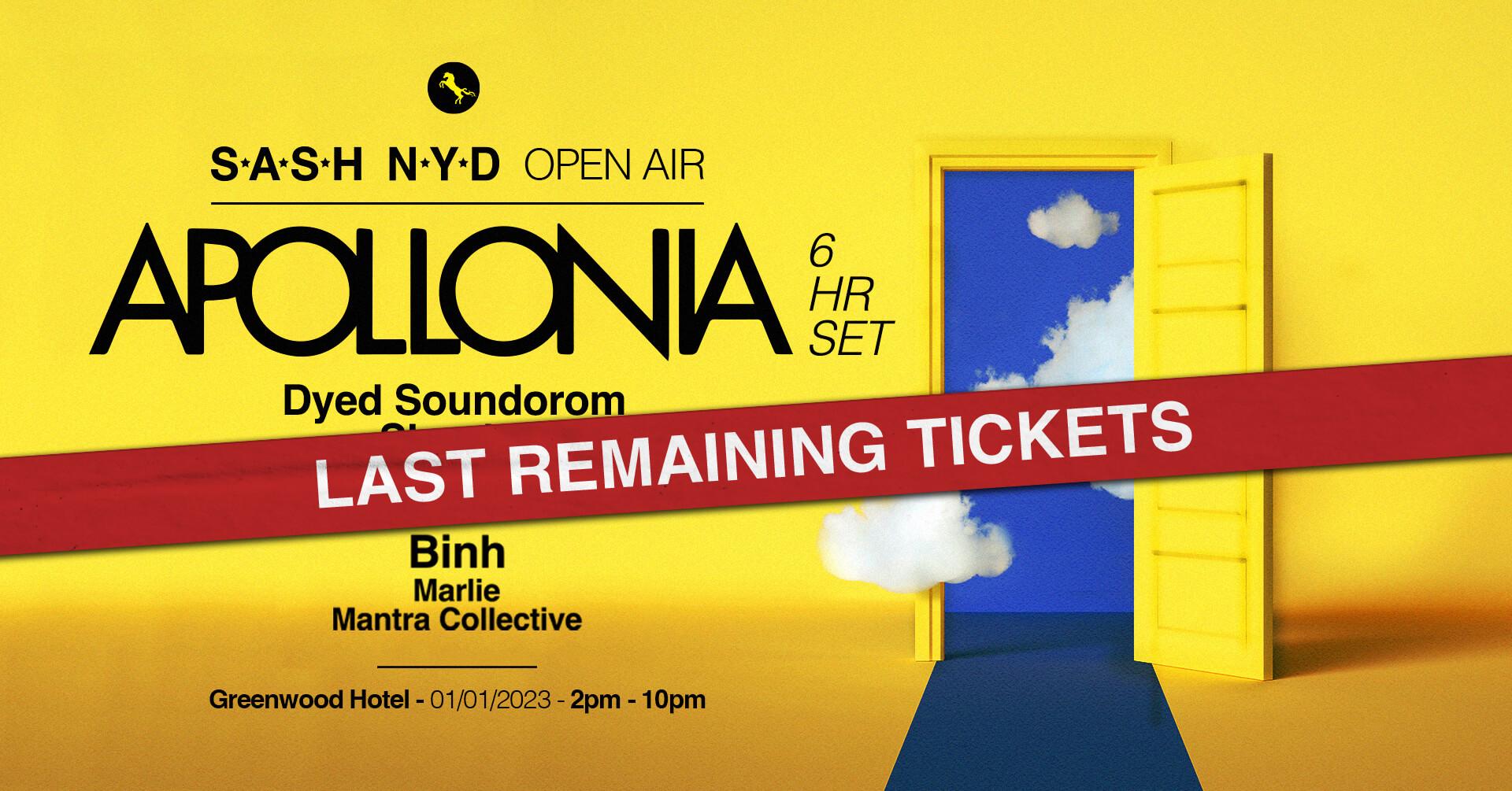 ★ S.A.S.H NYD OPEN AIR 2023 ★ APOLLONIA ★ 6 Hour Set ★ Binh ★
