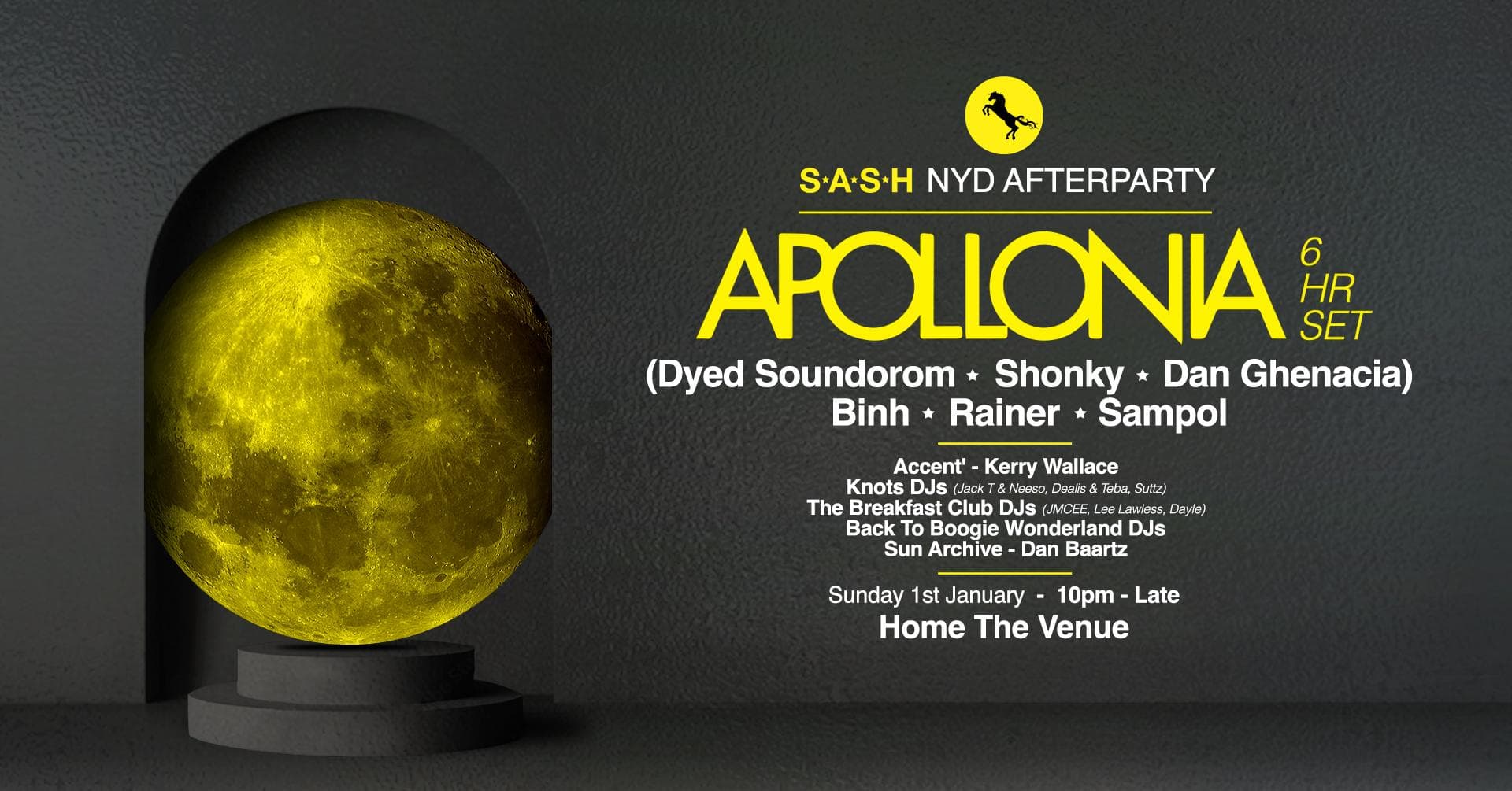 ★ S.A.S.H Presents Apollonia ★ NYD ★ After Party ★