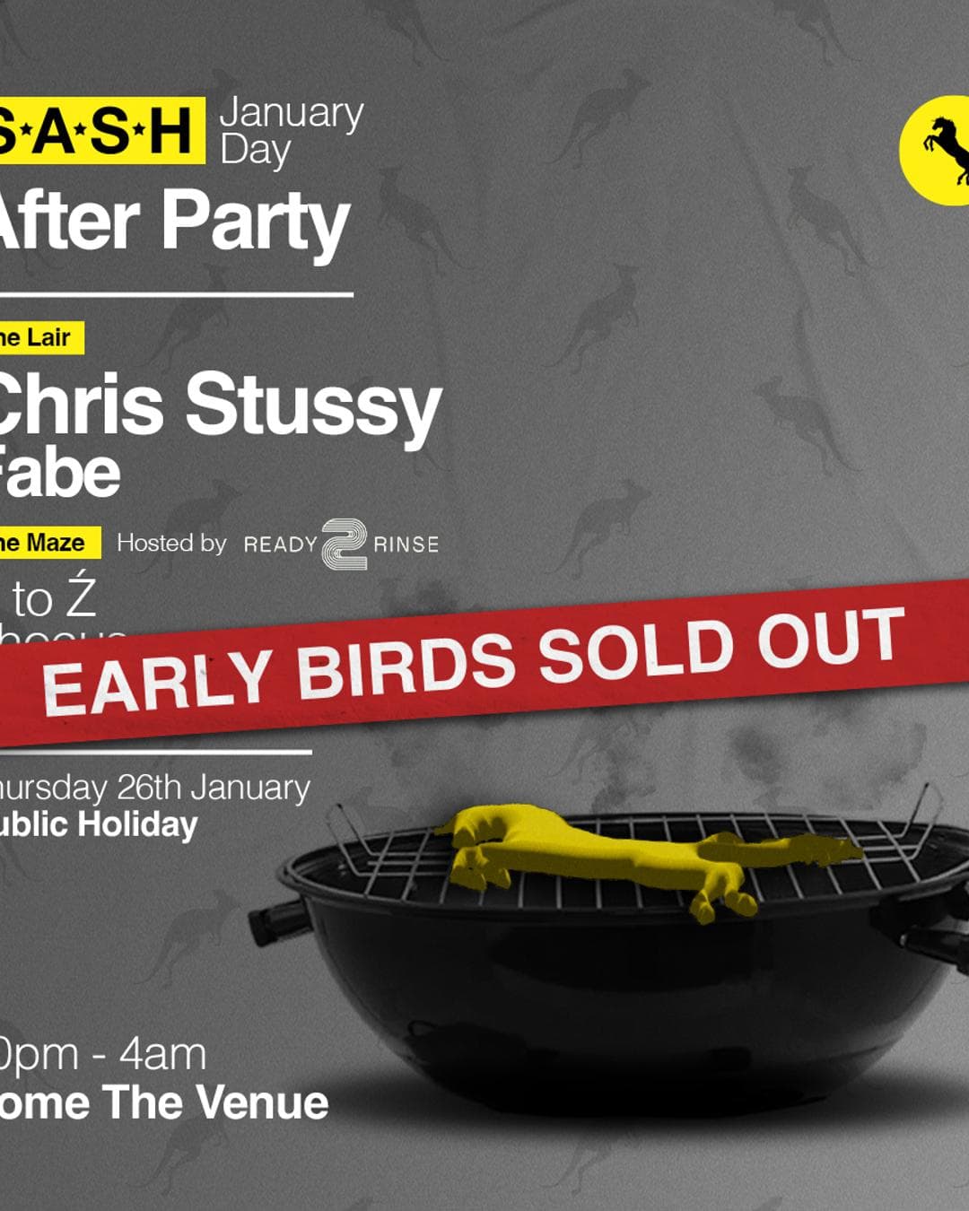 ★ S.A.S.H JANUARY DAY AFTER PARTY ★ CHRIS STUSSY ★ FABE ★