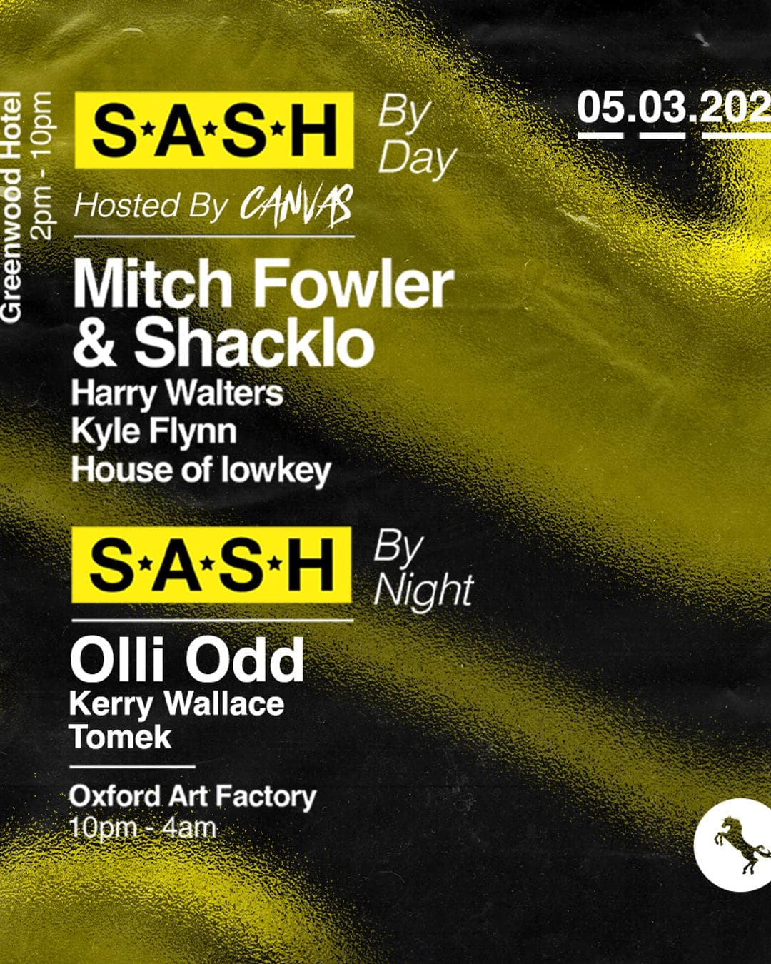★ S.A.S.H By Day & Night ★ Canvas Takeover ★ Olli Odd ★ 5th March ★