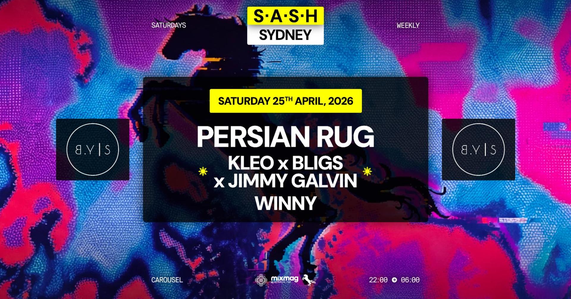 ★ S.A.S.H Sydney x By Your Side ★ Two up & Techno Afters ★ Saturday 25th April ★