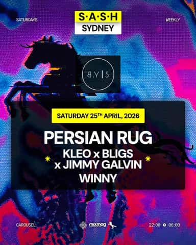 S.A.S.H Sydney x By Your Side Two up & Techno Afters Saturday 25th April