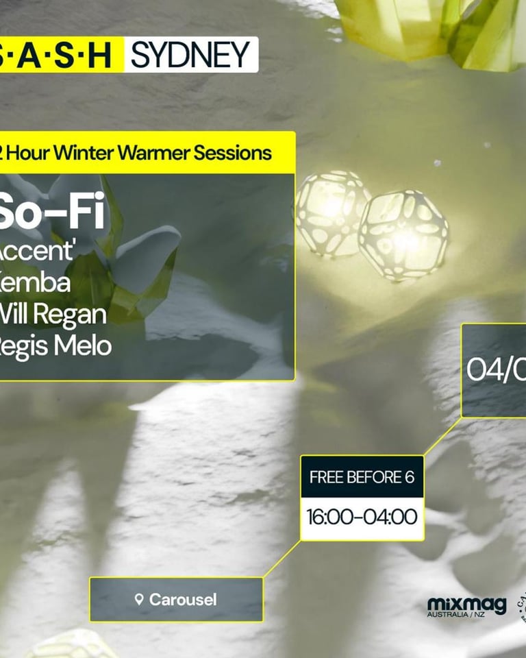 S.A.S.H Sundays Winter Warmer Sessions So-Fi Sunday August 4th