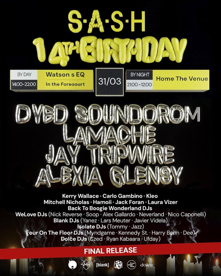 S.A.S.H 14th Birthday Easter Long Weekend Excessive Fancy Dress