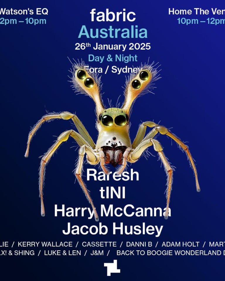 S.A.S.H Sydney pres. fabric Sunday January 26th Raresh, tINI, Harry McCanna & more.