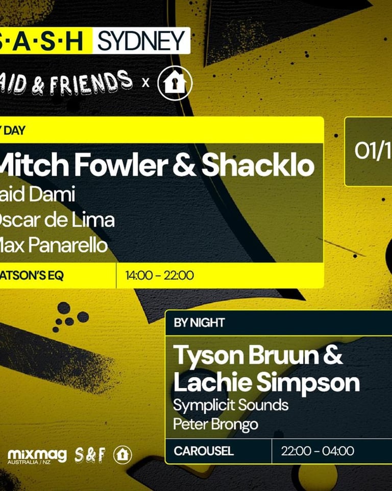 S.A.S.H By Night Tyson Bruun & Lachie Simpson Sunday December 1st