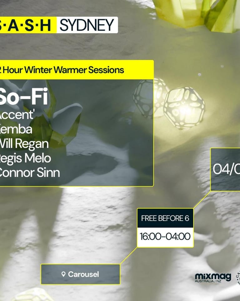 S.A.S.H Sundays Winter Warmer Sessions So-Fi Sunday August 4th