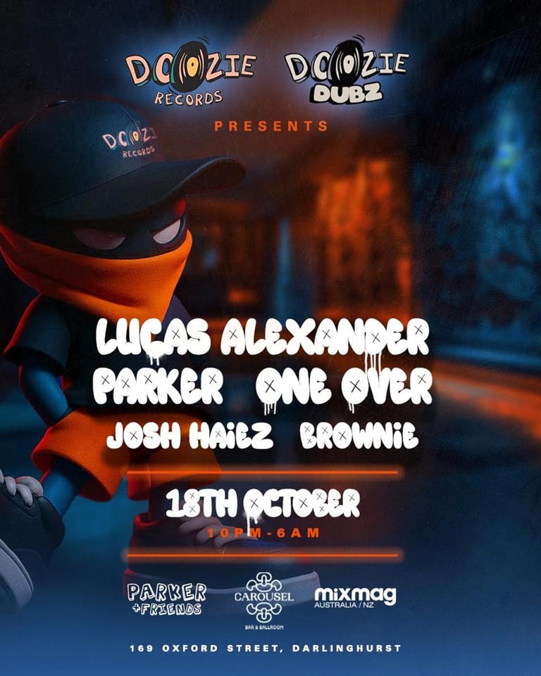 \\ DOOZIE RECORDS SHOW CASE || LUCAS ALEXANDER • PARKER • ONE OVER || Sat 18th Oct //