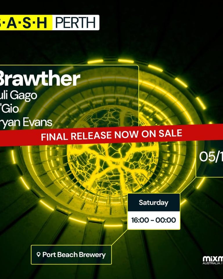 S.A.S.H Perth Brawther Saturday 5th October Port Beach Brewery
