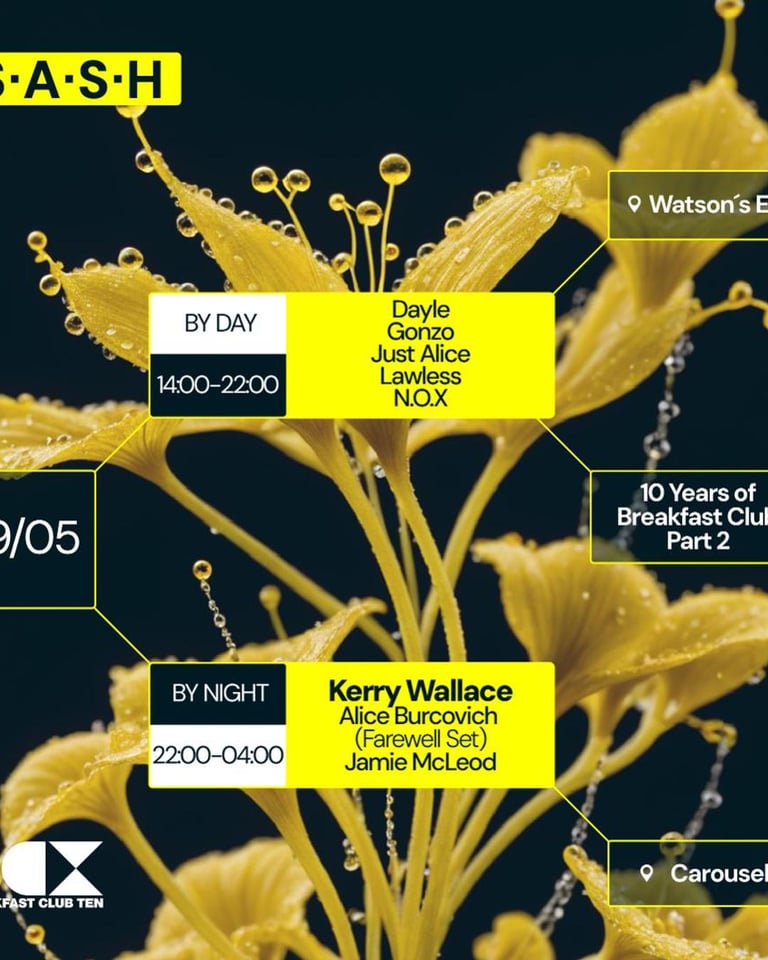 S.A.S.H By Day & Night 10 Years Of The Breakfast Club Part 2 Kerry Wallace Sun May 19