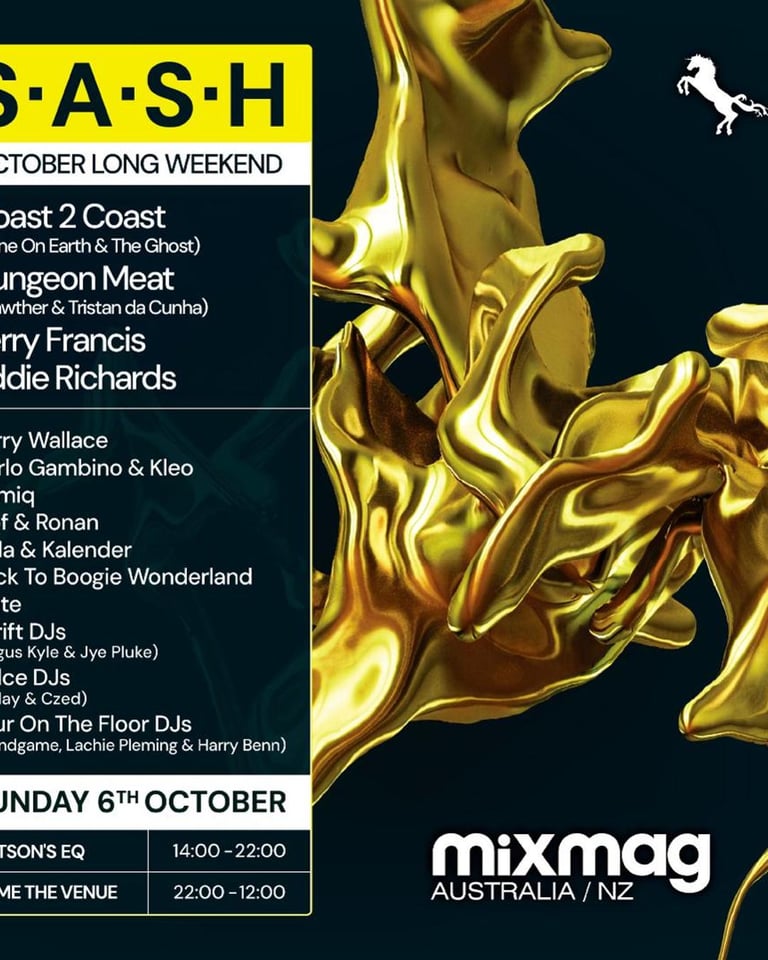 S.A.S.H October Long Weekend Sunday October 6th