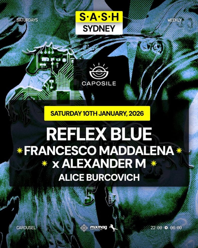 S.A.S.H Sydney After Caposile Reflex Blue Saturday 10th January