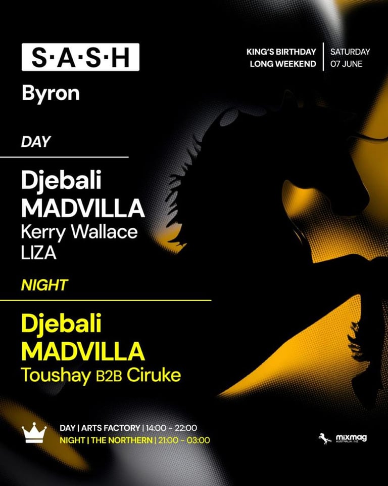 S.A.S.H Byron Day & Night Djebali & MADVILLA Saturday June 7th